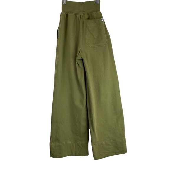 Veronica Beard x Sold Out Green Melanie Wide Leg Sweatpants Ankle Cropped Sz XS - Picture 3 of 12